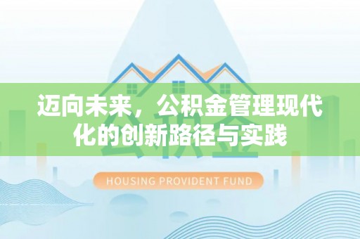 定南迈向未来，公积金管理现代化的创新路径与实践
