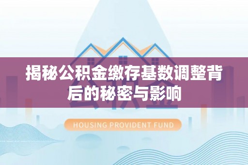 定南揭秘公积金缴存基数调整背后的秘密与影响